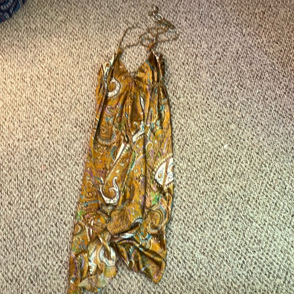 Floating Lotus Paisley Halter Dress